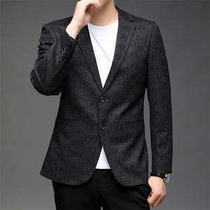 2023年春季翻领青年时尚长袖纯色百搭外套西服HYD3315图片