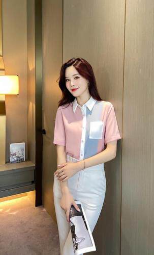 高密长丝斜纹衬衣，女装，七米