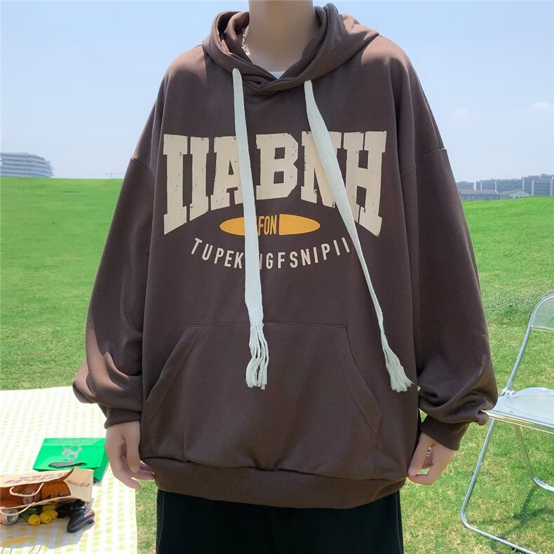 卫衣男春秋ins潮印花外套韩版潮流宽松百搭连帽上衣服 W3810-P38图片