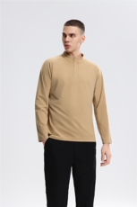 新款半拉链速干上衣时尚百搭休闲，男装卫衣，玖雅羊绒