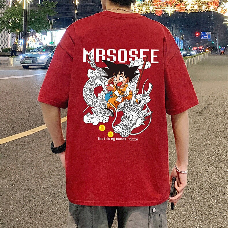 T867大码宽松纯棉运动圆领体恤衫oversize短袖T恤男重磅T,男装T恤,星座304A-1