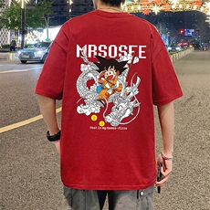 T867大码宽松纯棉运动圆领体恤衫oversize短袖T恤男重磅T，男装T恤，星座304A-1