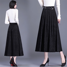 2022春季新款香云纱半身裙重工刺绣时尚百搭复古裙子，女装半身裙，韩然一族