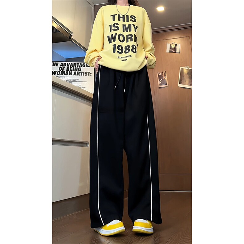 A1991TP45控88-春季新款2025辑明线重磅卫裤男直筒百搭休闲裤子,男装休闲裤,电商B241