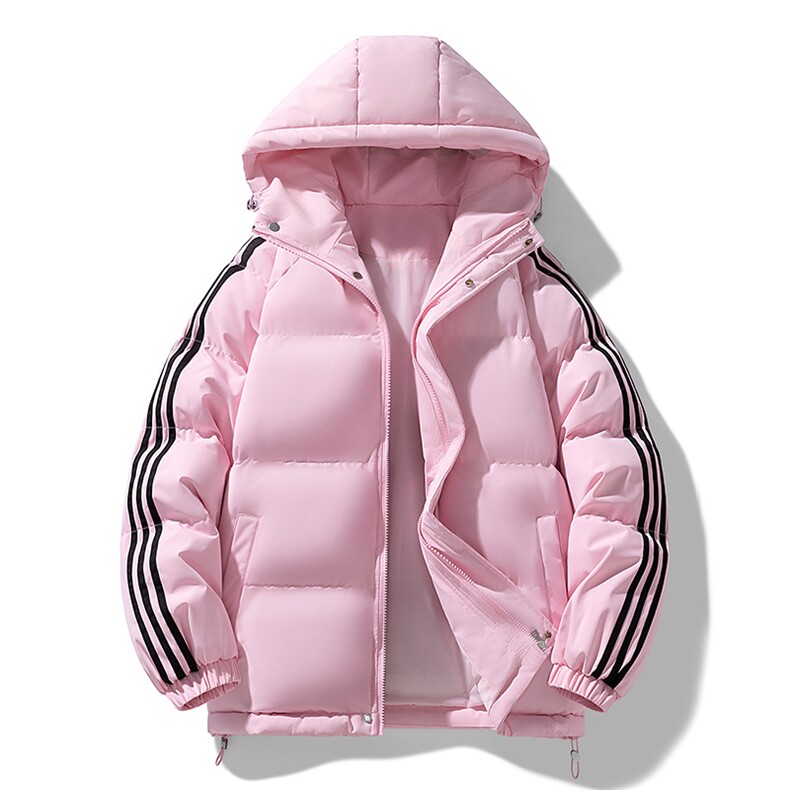 冬季潮流条纹五防立领加绒加厚棉衣情侣撞色棉服外套MY8899-p78,男装棉衣,星座610B-1