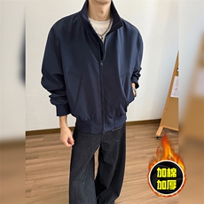 现货冬季美拉德立领飞行夹克廓形高街棒球服加棉加厚棉衣外套，男装夹克，电商A486-1