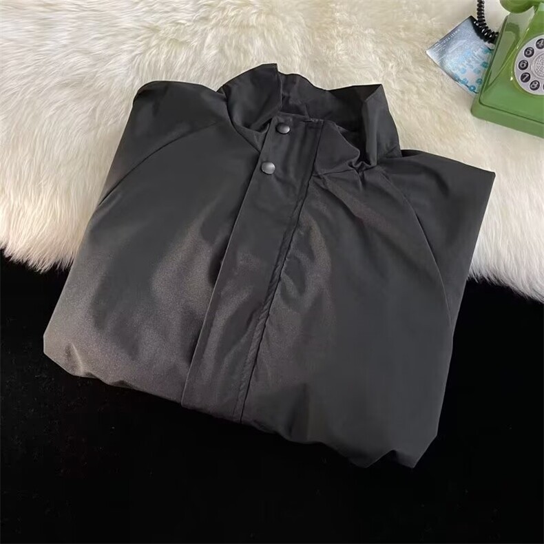 纯色简约拼接飞行员夹克男秋季潮牌cleanfit宽松短款廓形工装外套,男装夹克,星座601-2