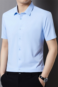 DX83088夏季新款男士短袖纯色衬衣百搭衬衫商务男装图片