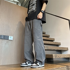 2025春季新款垂感休闲裤男宽松直筒九分裤纯色百搭K229P55，男装休闲裤，电商B278