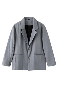 韩版A字廓形西装休闲外套男翻领西服JK2235-P75图片