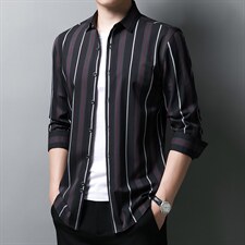 男式服装春秋季新款衬衫男长袖翻领休闲四季可穿衬衣XY2203-P68，男装衬衫，星座1105-3