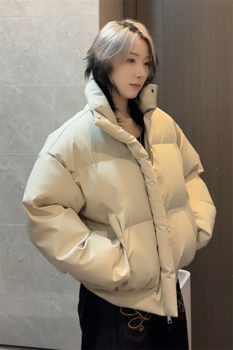 pu皮棉服冬季美式高街棉袄cleanfit短款宽松棉衣外套MF3667-特P85,男装皮衣,电商B295