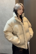 pu皮棉服冬季美式高街棉袄cleanfit短款宽松棉衣外套MF3667-特P85，男装皮衣，电商B295