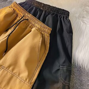 新款时尚潮男百搭宽松工装短裤图片