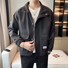 春秋季新款立领夹克外套男士宽松潮流休闲百搭工装上衣，男装夹克，星座410-7