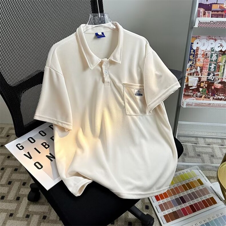 夏季新款纯色上衣纽扣口袋短袖Polo衫CY308P30,男装Polo衫,星座1116-2