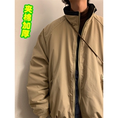 秋冬季宽松潮牌休闲工装棉服日系复古立领棉衣外套男W6601-P82，男装棉衣，星座512-2