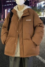 港风夜景时尚字母印花面包服白鸭绒羽绒服A247-YR193P195控258，男装羽绒服，电商A247
