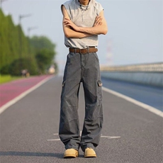 D49-P65港风潮男夏季新款牛仔裤嘻哈高街潮流痞帅长裤，男装牛仔裤，星座617A-1（原B318A）