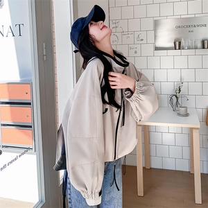 甜酷减龄小个子短外套女2025春新款韩版宽松设计感学院风百搭夹克图片
