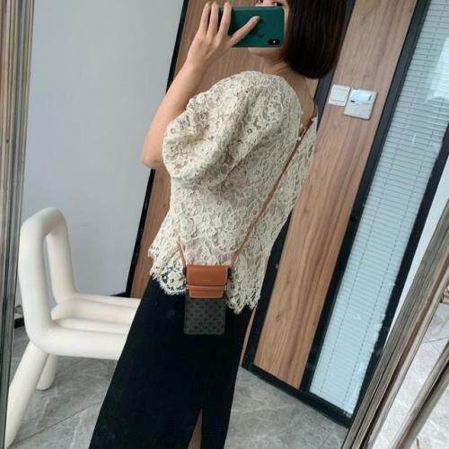 夏季两面穿设计感灯笼袖蕾丝上衣（品质优），其它，IPO