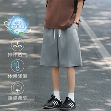 特批P22无差价夏季薄款仿麻冰丝冰感港风百搭大码五分裤男DK5897，男装休闲裤，电商A001