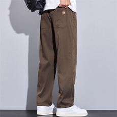 夏季莱赛尔天丝休闲裤男士宽松凉感垂顺抗邹潮流百搭直筒长裤外贸，男装休闲裤，星座224-3