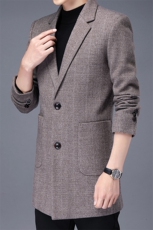 CKM315钱塘2020-2中年男士时尚休闲简约潮流百搭毛呢大衣P160，男装毛呢大衣，钱塘207-2