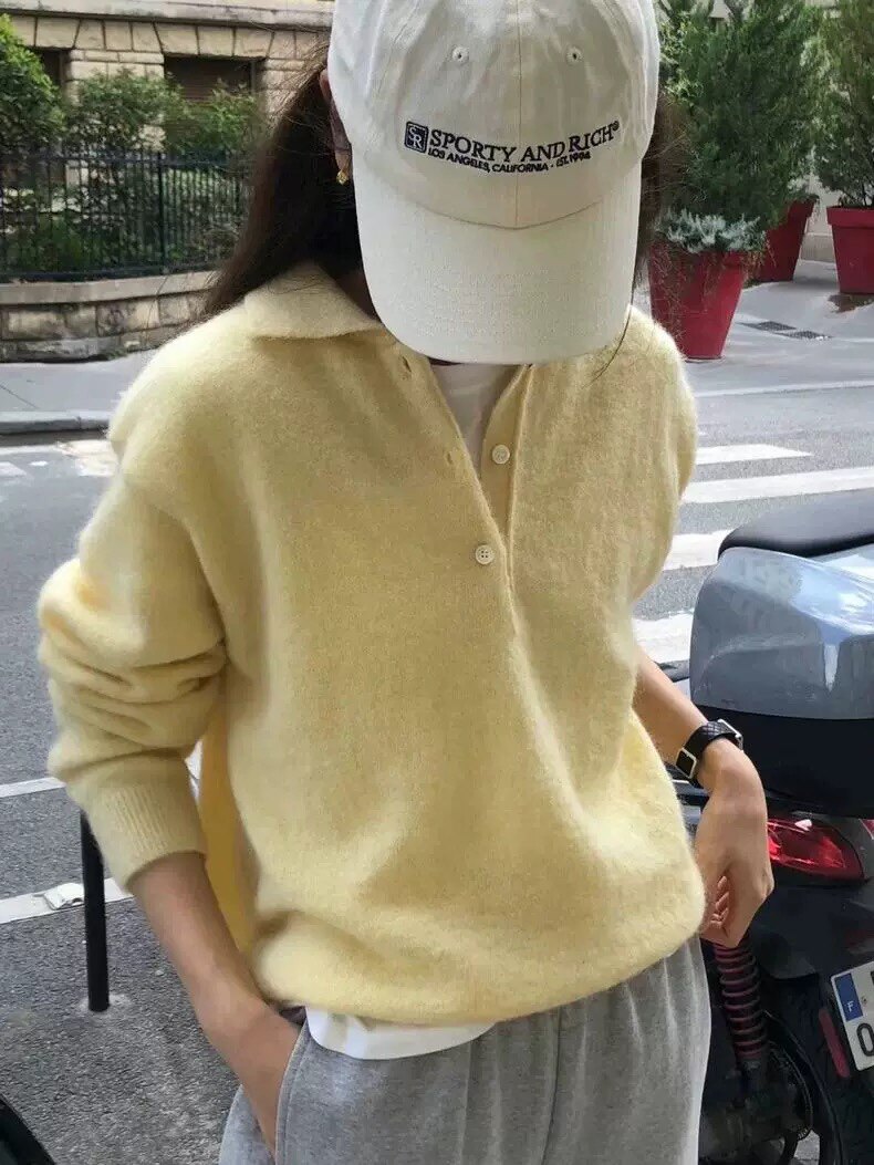 2025年秋季套头时尚百搭通勤简约休闲半开衫，女装羊毛衫，冀清阳荣