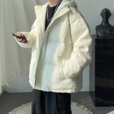 2025年冬季新款棉衣大码压皱连帽棉袄棉服 A071-M12-P125图片