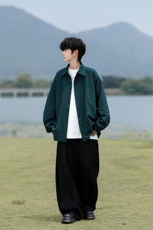 8XL-M泡泡纱盐缩肌理长袖衬衫男夏季冰丝外套防晒衬衣CS29007P40，男装衬衫，电商B312