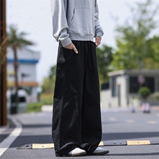 外景高街弯刀裤休闲纯棉宽松复古水洗棉直筒裤A406KZ2535特P60，男装休闲裤，星座309（原A406）