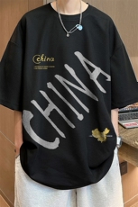 华夫格t恤男短袖男大码五分袖酒店风HT73208-P22，男装T恤，电商A040