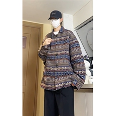 秋装新中式民族风时尚花型翻领男士夹克休闲外套JK652-特P68，男装民族服装，电商A006