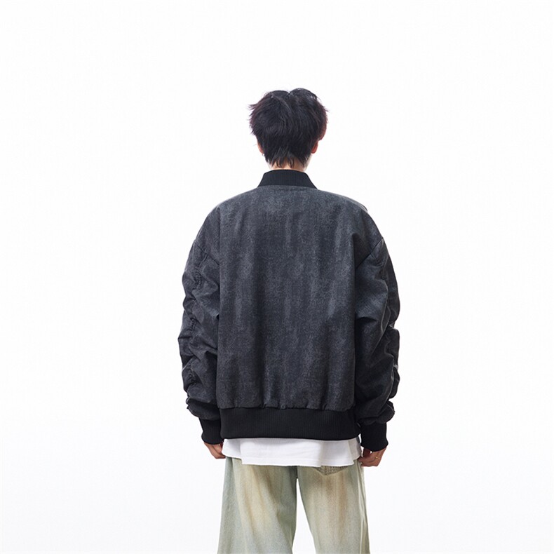 春秋季美式高街舒适亲肤设计感个性小众潮流宽松夹克外套6610-P70,男装夹克,电商B306