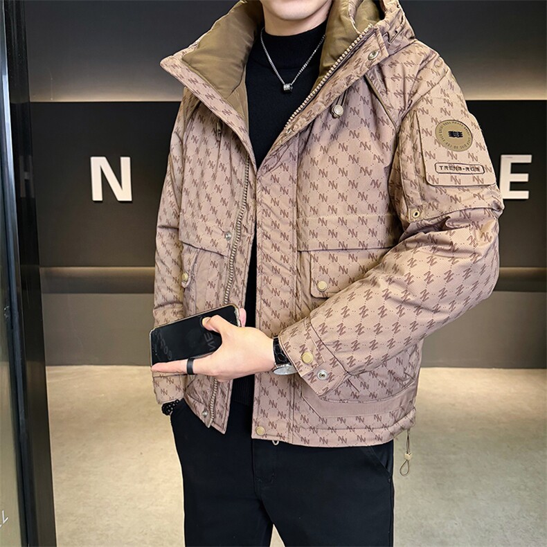 2025冬季新款冲锋衣羽绒服男士连帽加厚羽绒服B240-YR98010-P245,男装夹克,电商B240