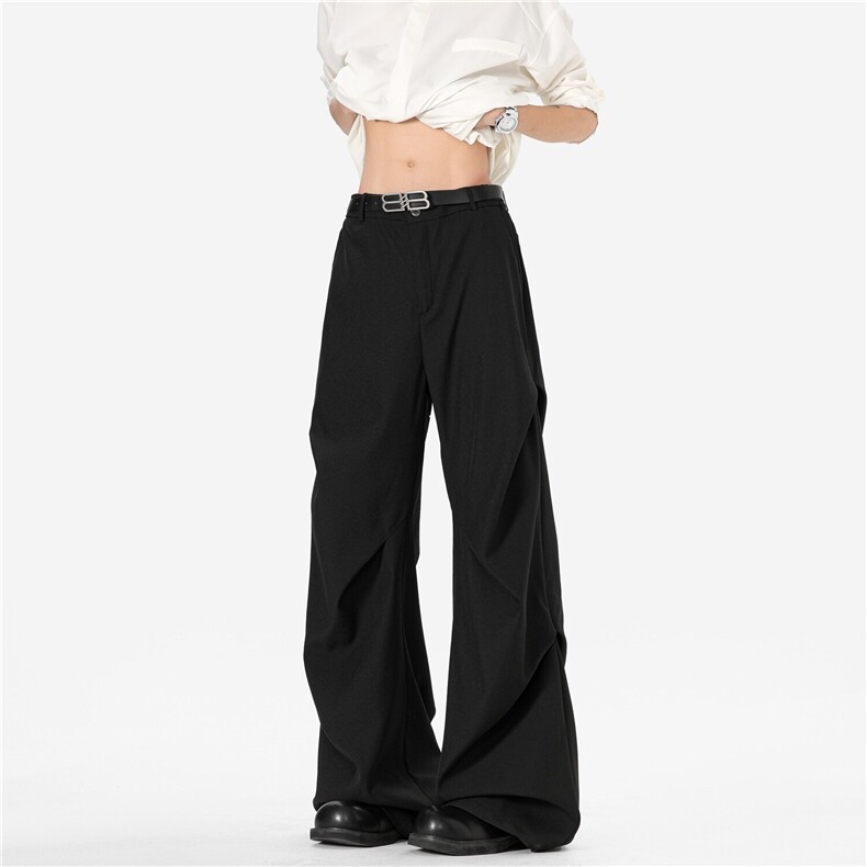 折邹西裤大脚口现货抖音可送样A061-AX00960-特P40，男装休闲裤，电商A061