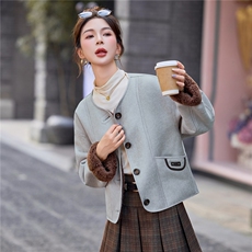 2025冬季新款~~双面穿皮毛一体，女装棉衣/棉服，意芙