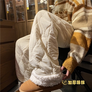 冬季加厚保暖长裤多色情侣百搭葫芦格宽松棉裤B315-K877-p65控88图片