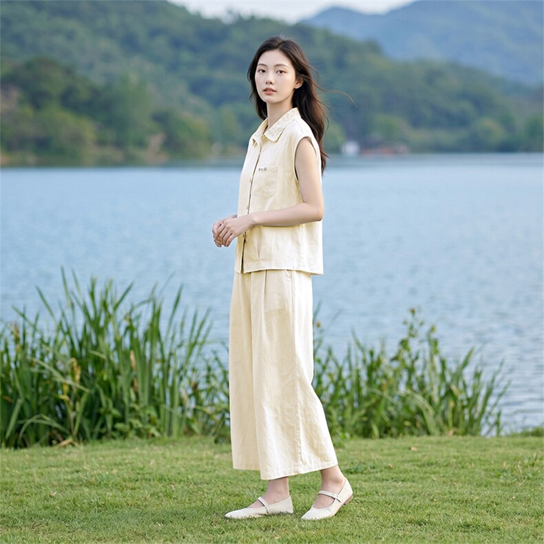 套装女夏季两件套纯色百搭,女装套装/套裙,曼沙奕珂