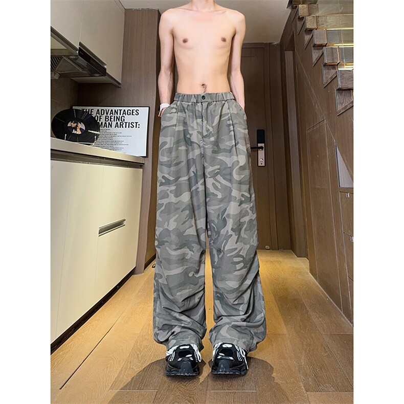 现货春夏伞兵裤子潮牌宽松阔腿登山工装休闲长裤男K651-P45,男装休闲裤,星座1505