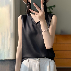 显瘦V领外穿吊带背心女内搭打底短款上衣2024年夏季图片