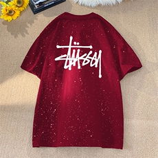 可48小时发货支持抖音得物来样二开美式满天星亮片短袖T恤MTX698，男装T恤，电商A486