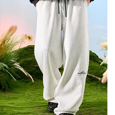 1506/QCK1240/P40美式刺绣卫裤男休闲裤新款宽松运动抽绳直筒裤，男装休闲裤，星座1506