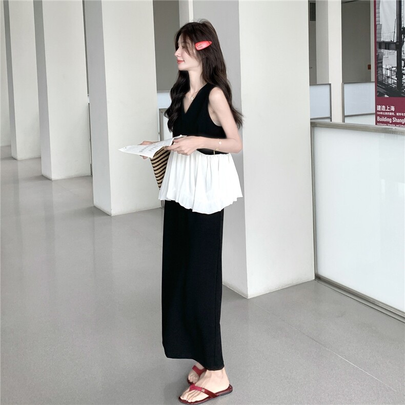 赫本风无袖马甲半身裙套装女2025新款通勤气质御姐轻熟风两件套,女装套装/套裙,2C090