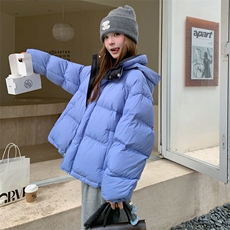 现货新款东大门加厚保暖羽绒服百搭连帽面包服女装外套女，女装羽绒服，网红馆