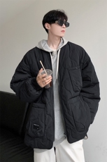 港风葫芦燕尾服大口袋设计加绒双侧开叉棉衣男MY770104P135控168，男装棉衣，星座227-7