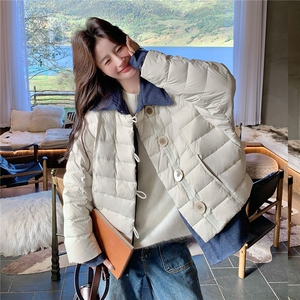 现货主推假两件拼接羽绒服1822款P245-K335图片