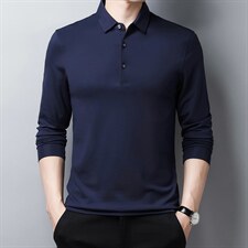 2023新款韩版休闲衬衫男长袖纯色衬衣中年帅气寸衫ZSF801-P100，男装衬衫，电商B212（原钱塘6029）