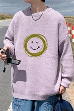 ！2023秋冬新款男士笑脸毛衣百搭潮流简约针织衫上衣M815P45，男装针织衫/毛衣，电商B220